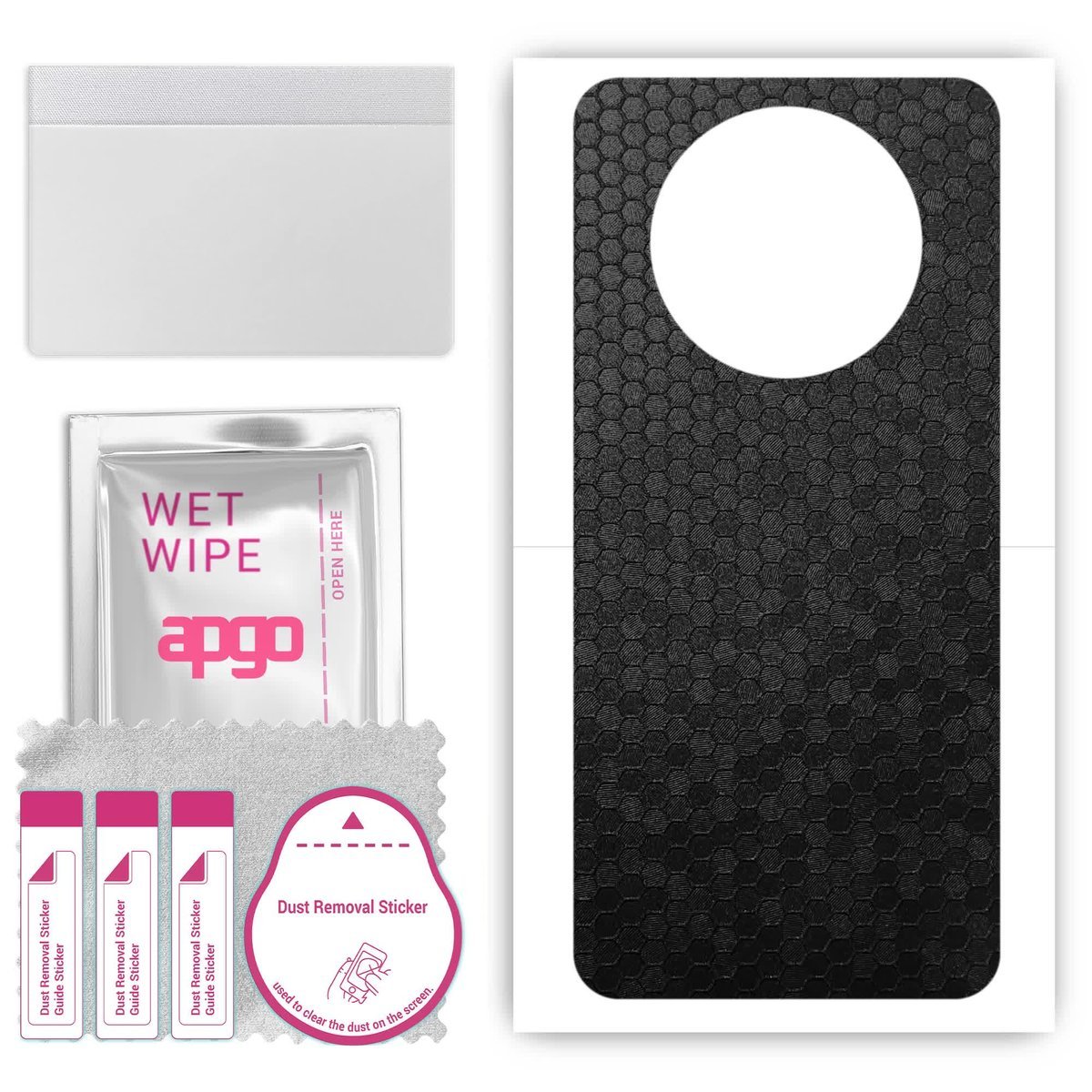 Folia naklejka skórka strukturalna na TYŁ do Oppo Reno12 FS 5G - Plaster Miodu Czarny - apgo SKINS