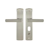 Klamki - Klamka do drzwi zewnętrznych chińskich prawych z blokadą Lupo nikiel - miniaturka - grafika 1