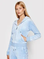 Bluzy damskie - Juicy Couture Bluza Robertson JCAP176 Niebieski Slim Fit - miniaturka - grafika 1
