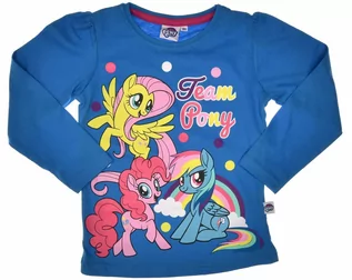 Bluzy dla dziewczynek - Bluzka dla dzieci z długim rękawem My Little Pony niebieska - grafika 1