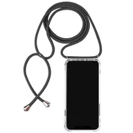 Etui i futerały do telefonów - Pokrowiec z łańcuszkiem na telefon komórkowy Apple iPhone 11 Pro 5,8 cala o regulowanej długości Smukłe etui ochronne Zderzak Zewnętrzne etui na telefon komórkowy wykonane z TPU Odporne na wstrząsy Dodatkowa ochrona Lekkie Szary - miniaturka - grafika 1