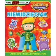 Książki edukacyjne - OLESIEJUK Superbohaterzy Naklejki i zadania. Niewidzieciak praca zbiorowa - miniaturka - grafika 1