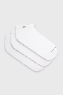 Skarpetki męskie - Calvin Klein Skarpetki (3-pack) męskie kolor biały - grafika 1