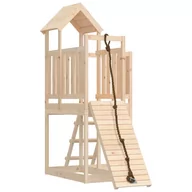 Place zabaw - Drewniany domek do zabawy - 229x107x214 cm, sosnow / AAALOE - miniaturka - grafika 1