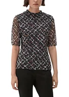 Koszulki i topy damskie - s.Oliver T-shirt damski, szary/czarny, rozmiar 32, szary/czarny, 32 - miniaturka - grafika 1