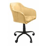Fotele i krzesła biurowe - TopeShop Krzesło obrotowe, biurowe, tkanina, marlin, żółte - miniaturka - grafika 1