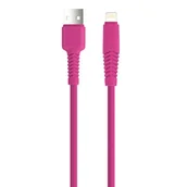 Kable USB - Kabel USB - Lightning XO KSA-L-1.526 2.1A 1.5 m Różowy - miniaturka - grafika 1