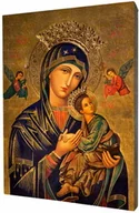 Ikony i obrazy sakralne - Matka Boża Nieustającej Pomocy - obraz religijny na desce lipowej - miniaturka - grafika 1