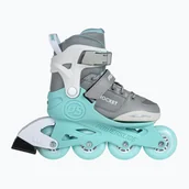 Rolki - Rolki dziecięce Powerslide Rocket grey/teal - miniaturka - grafika 1