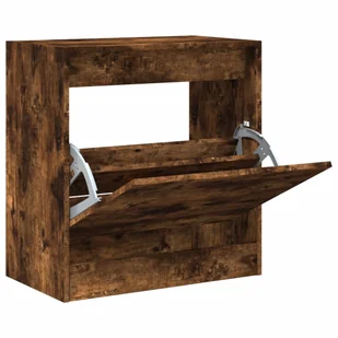 vidaXL Szafka na buty dąb wędzony 60x34x63,5 cm materiał drewnopochodny - Szafki na buty - miniaturka - grafika 1