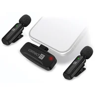Mikrofony komputerowe - Mikrofon Connect IT Wireless Lavalier USB-C (2 ks + receiver - miniaturka - grafika 1