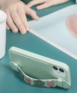 Kingxbar Sweet Series żelowe etui ozdobione oryginalnymi Kryształami Swarovskiego z podstawką iPhone 12 Pro Max niebieski - Etui i futerały do telefonów - miniaturka - grafika 8