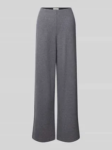 Spodnie szerokie z mieszanki bawełny - Spodnie damskie - miniaturka - grafika 1