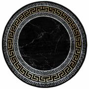 Dywany - Dywan okrągły Palace Marmur Ornament czarno-złoty śr. 120 cm - miniaturka - grafika 1