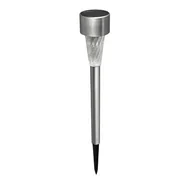 Lampy ogrodowe - Lampa solarna POLUX PIN SL114S satyna 4,6 cm - miniaturka - grafika 1