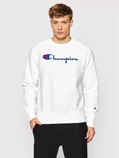 Champion Bluza Embroidered Script Logo Reverse Weave 216539 Biały Regular Fit - Bluzy sportowe męskie - miniaturka - grafika 1