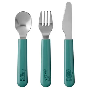 Mepal Mepal Mio Deep Turquoise 3 Szt Morski Komplet Sztućców Dla Dzieci Ze Stali Nierdzewnej - Zestawy sztućców - miniaturka - grafika 1