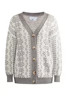 Swetry damskie - aleva Damski sweter oversize 15425013-AL04, szaro-biały, XS/S, szary biały, XS-S - miniaturka - grafika 1