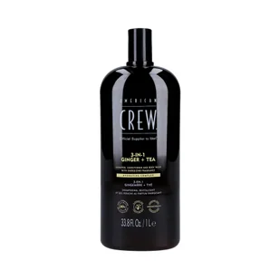 AMERICAN CREW 3-IN-1 GINGER&TEA Szampon, odżywka i żel pod prysznic, Trzy w jednym o zapachu imbiru i herbaty 1000ml - Żele pod prysznic dla mężczyzn - miniaturka - grafika 1