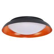 Lampy sufitowe - LEDVANCE Orbis Plate lampa sufitowa LED, czarno-pomarańczowa, 35W, 1700lm, 3000K, 430mm, 830 przyjazna ciepła biel, możliwość ściemniania w 3 krokach za pomocą kopnięcia, stopień ochrony IP20, śruby montażowe i kołki w zestawie - miniaturka - grafika 1