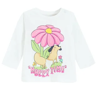 Cool Club, Bluzka dziewczęca z długim rękawem, ecru - Bluzki dla dziewczynek - miniaturka - grafika 1