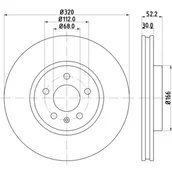 Tarcze hamulcowe - Tarcza hamulcowa HELLA 8DD 355 128-721 - miniaturka - grafika 1