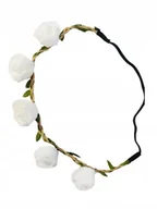 Ozdoby do włosów - Biały Wianek ślub, komunia, wesele, panieński - miniaturka - grafika 1