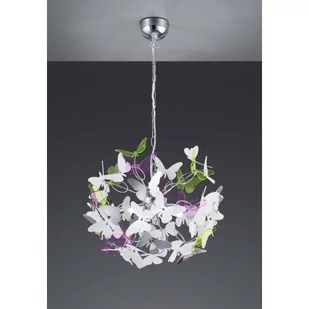 Reality Leuchten Reality lampy lampa wisząca, akryl, G9, 28 W, chrom, 50 x 50 x 150 cm R30214017 Butterfly - Lampy sufitowe - miniaturka - grafika 1