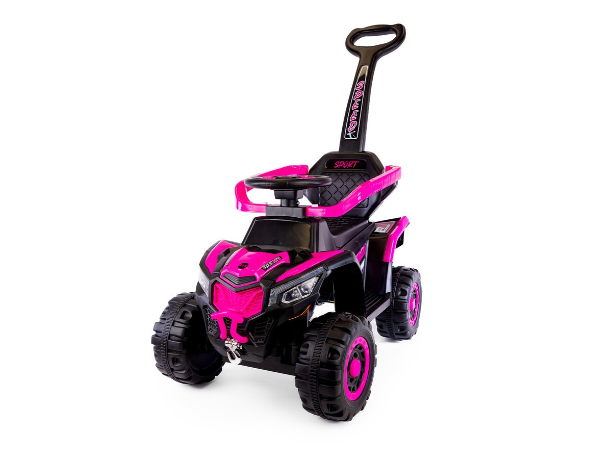 Speed MT280 Dziecięce odpychadło autko 3w1 z prowadnicą NEW PINKY