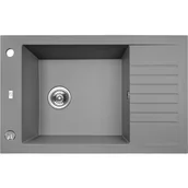 Zlewozmywaki - Laveo Zlewozmywak granitowy PIONIER szary SBR_513T SBR_513T - miniaturka - grafika 1