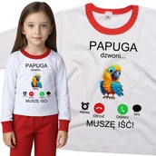 Piżamy dla dziewczynek - Piżama dziecięca Muszę Iść Papuga Dzwoni Ara Papużka 86/92 - VoloDonum - miniaturka - grafika 1