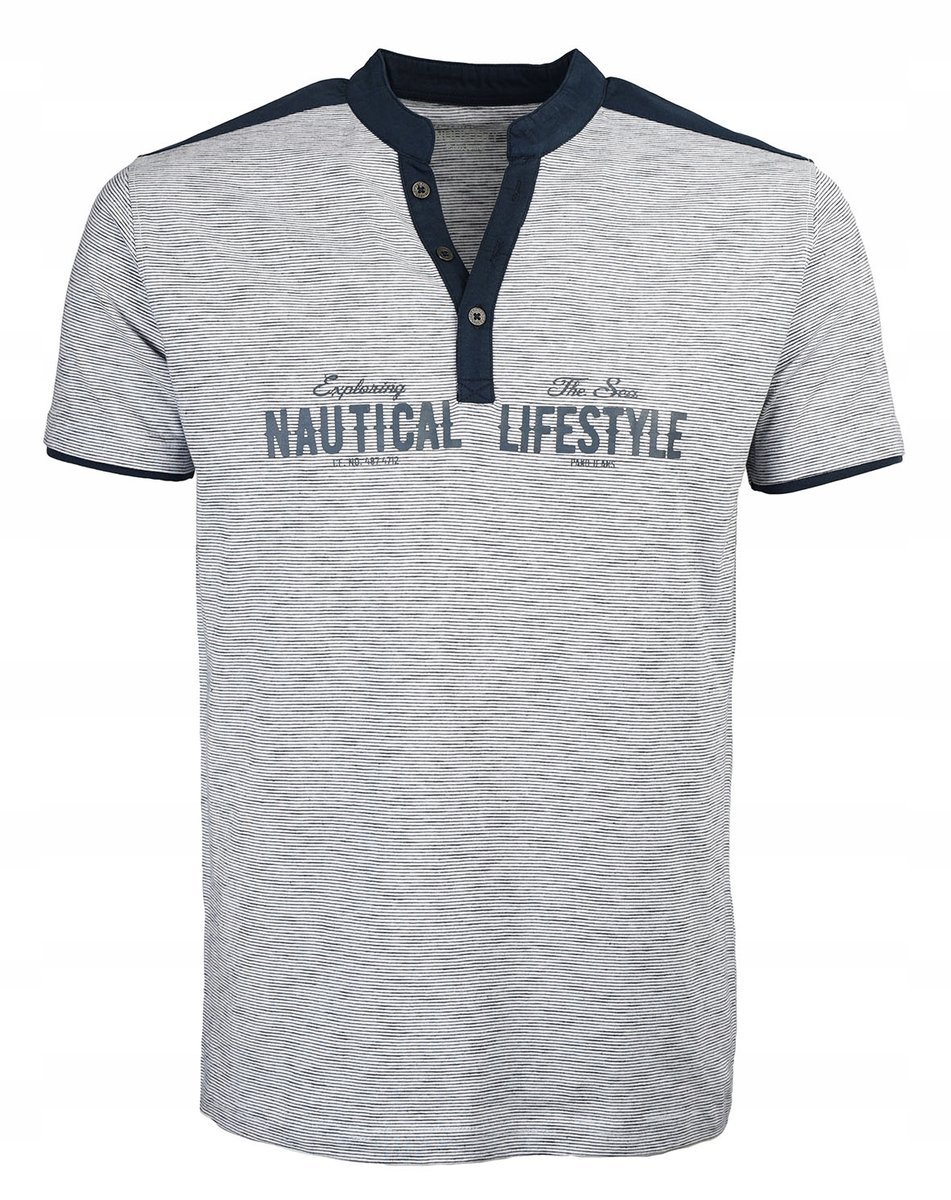 T-Shirt Męski Koszulka W Serek Mulo Granat M