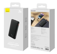 Powerbanki - Baseus Airpow Fast Charge Power Bank – 10 000 mAh, 20 W, USB‑C + USB‑A (czarny) - miniaturka - grafika 1