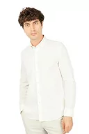 Koszule męskie - Bonamaison Męska koszula z długim rękawem, krój slim fit, biała, standardowa - miniaturka - grafika 1
