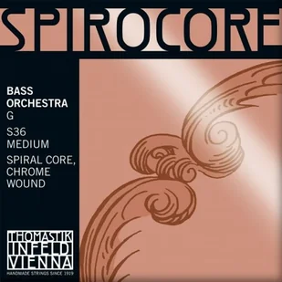 Thomastik Struna pojedyncza do kontrabas 4/4 Spirocore, rdzeń spiralny G, oplot chromowy, strojenie orkiestry, średnia S36 - Akcesoria do instrumentów smyczkowych - miniaturka - grafika 2