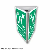 Tablice BHP - TD Systems AF707 - Miejsce zbiórki do ewakuacji 3D do słupka 250x375 - miniaturka - grafika 1