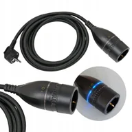 Przedłużacze i rozgałęźniki - Przedłużacz Pojedynczy Brennenstuhl Kabel Tekstylny z Wyłącznikiem 5m - miniaturka - grafika 1