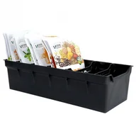 Gadżety do domu - Organizer pojemnik kuchenny na torebki z przyprawami czarny 30x13x8 cm kod: O-150803 - miniaturka - grafika 1