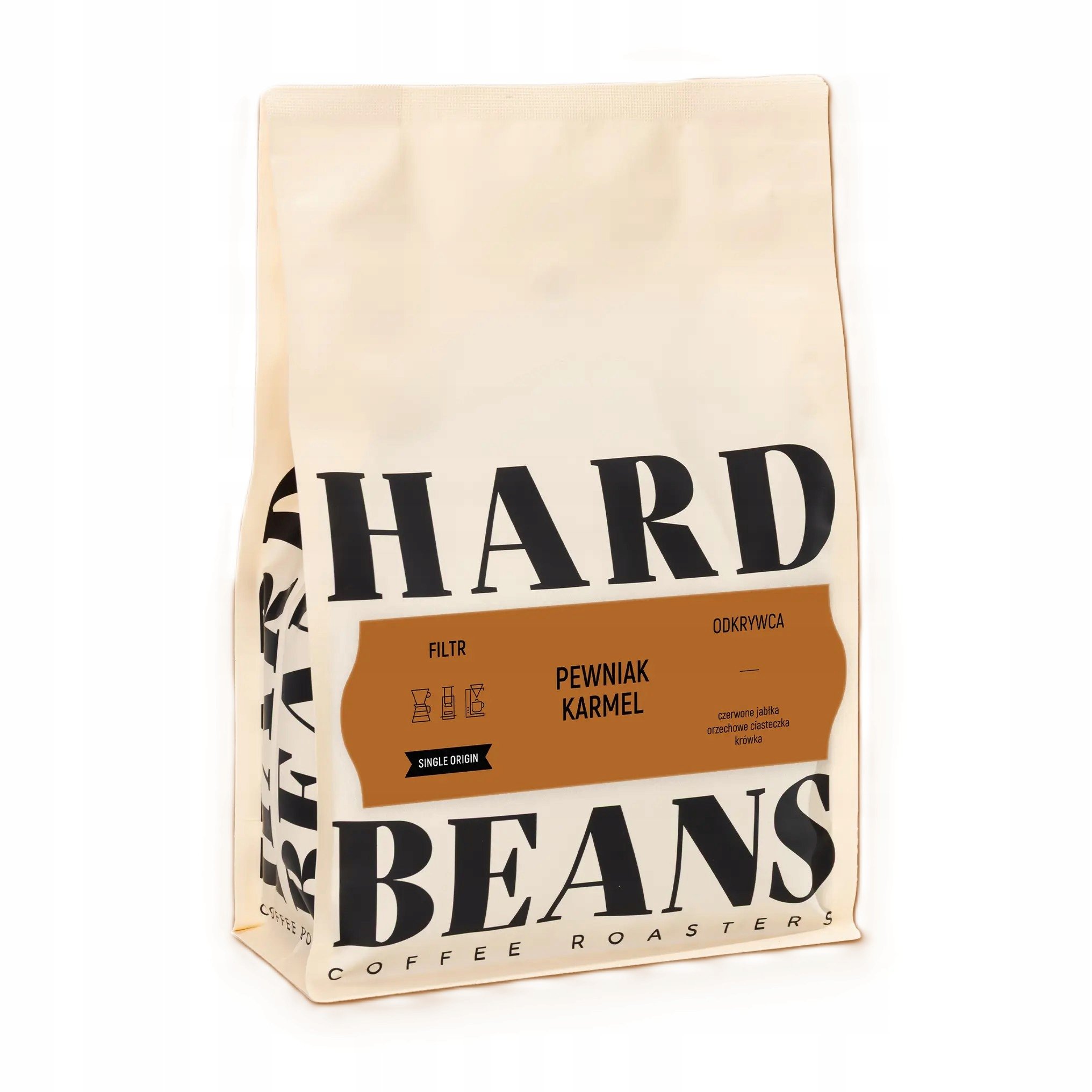 Hard Beans Pewniak Karmel Natural Filter Coffee Kawa Ziarnista 1 Kg