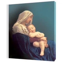 Obraz religijny na płótnie Matka Boża i Dzieciątko Jezus - Ikony i obrazy sakralne - miniaturka - grafika 1