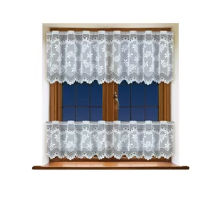 BIAŁY LAMBREKIN ŻAKARDOWY  248850 60x 300cm  MONDOMI - Firany - miniaturka - grafika 1