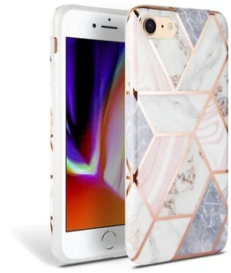 Etui Marble do iPhone 7 / 8 / SE 2020 Pink - Etui i futerały do telefonów - miniaturka - grafika 1