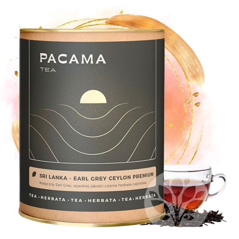 Herbata Earl Grey liściasta Sri Lanka Ceylon Premium 100g w puszce Pacama