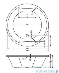 Riho Colorado wanna okrągła 180cm z hydromasażem JOY B038011005 - Wanny z hydromasażem - miniaturka - grafika 2
