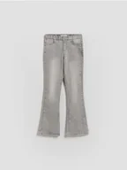 Spodnie i spodenki dla dziewczynek - Reserved - Jegginsy flare - jasnoszary - miniaturka - grafika 1