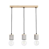 Lampy sufitowe - Britop Loftowa LAMPA wisząca CESAR 1899374 betonowa OPRAWA kaskada zwis szary drewno - miniaturka - grafika 1