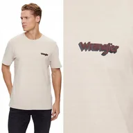 Koszulki męskie - Wrangler GRAPHIC LOGO TEE Rainy Day BAWEŁNIANA KOSZULKA T-SHIRT LOGO XXL - miniaturka - grafika 1