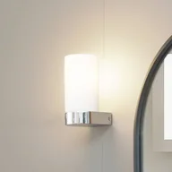 Lampy ścienne - Lucande Basolo kinkiet do łazienki, chrom, wysokość 17,2 cm, szkło - miniaturka - grafika 1