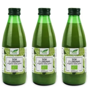 Bio Planet Sok z limonki NFC 100% zestaw 3 x 250 ml Bio - Soki i napoje niegazowane - miniaturka - grafika 1