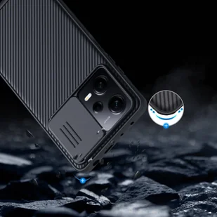 Nillkin CamShield Pro Case etui do Xiaomi Redmi Note 12 Pro / Poco X5 Pro 5G pokrowiec z osłoną na aparat czarne - Etui i futerały do telefonów - miniaturka - grafika 14
